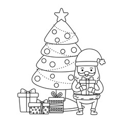 Merry christmas santa claus vector design
