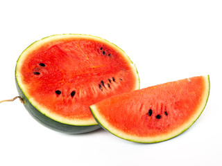 Red watermelon on a white background