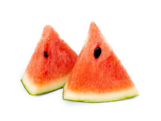 Red watermelon on a white background