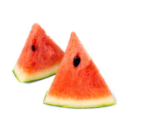 Red watermelon on a white background
