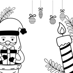 Merry christmas santa claus vector design