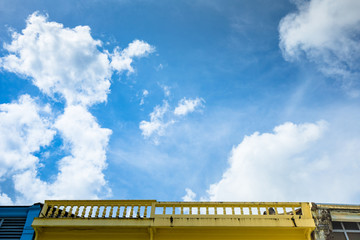 Fototapeta premium Clear Blue sky with Altocumulus cloud. Abstact of Heaven and freedom life