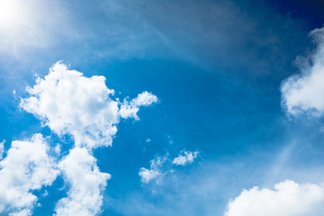 Clear Blue sky with Altocumulus cloud. Abstact of Heaven and freedom life