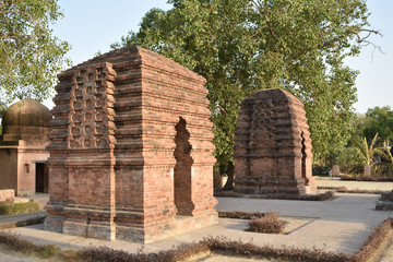Fototapeta premium BEAUTIFUL ARCHITECTURE IN TEMPLE OF NIBIA KHERA UTTAR PRADESH INDIA