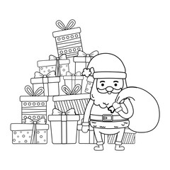 Merry christmas santa claus vector design