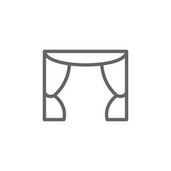 Theater curtains, show icon. Element of theater icon. Thin line icon