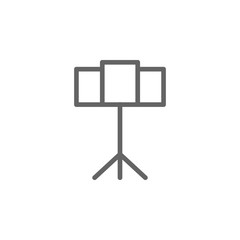 Music stand, theater icon. Element of theater icon. Thin line icon