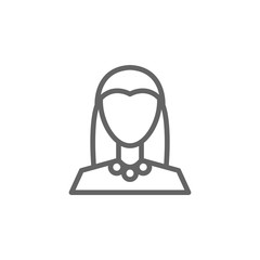 Woman, theater icon. Element of theater icon. Thin line icon