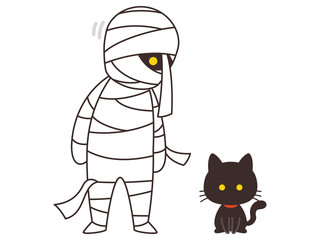 ミイラ男と黒猫