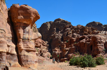 Fototapeta na wymiar Trekking adventure, Petra, Jordan