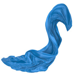 Naklejka premium Abstract background of colored wavy silk or satin on white background.