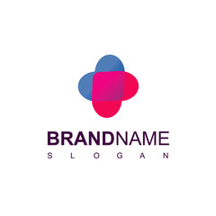 Hospital Logo Design Template With Love Symbol