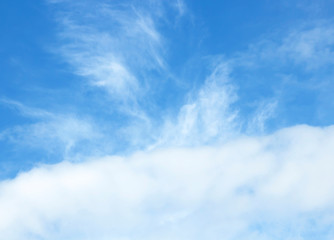 white cloud with blue sky background