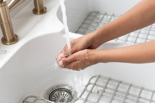 Indian Woman Washing Hands