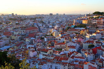 Lisbon Historical Cityscape, view from the old town Alfama, Lisbon Portugal