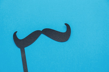 mustache on blue background , Prostate Cancer Awareness,Movember Men health awareness, November...