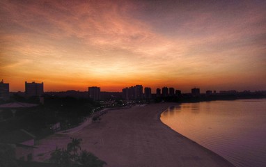 sunrise in Manaus amazonas brazil