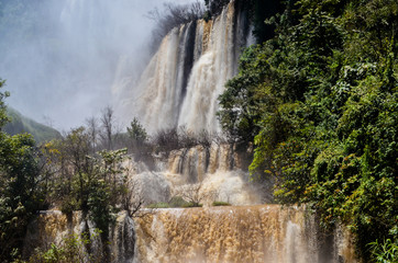 Thi Lo Su Waterfall in Umphang Wildlife Sanctuary, Umphang Tak, Thailand.