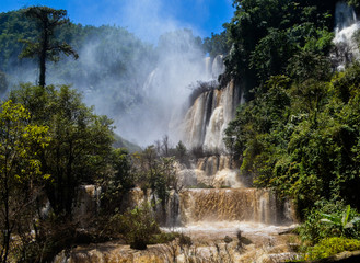 Thi Lo Su Waterfall in Umphang Wildlife Sanctuary, Umphang Tak, Thailand.