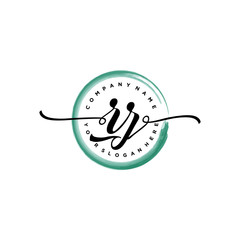 RZ initial handwriting logo template. round logo in watercolor color with handwritten letters in the middle. Handwritten logos are used for, weddings, fashion, jewelry, boutiques and business