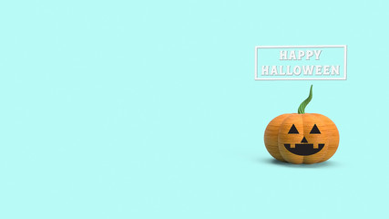  halloween pumpkin for holiday concept 3d rendering..