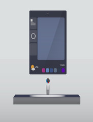 smart mirror design interface vector 