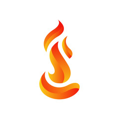3D Fire flames vector logo design symbol icons in white background
