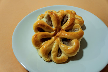 taro bread - dessert and sweet food