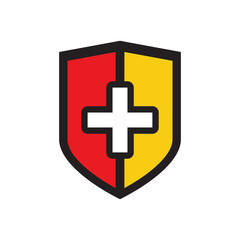 medical logo design. Health care logo. Pharmacy healthcare vector template illustration.