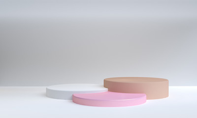 Minimalist Geometric shape scene minimal, 3d rendering.