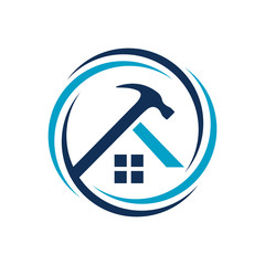 Home Repair Logo with Creative home and tools construction concept