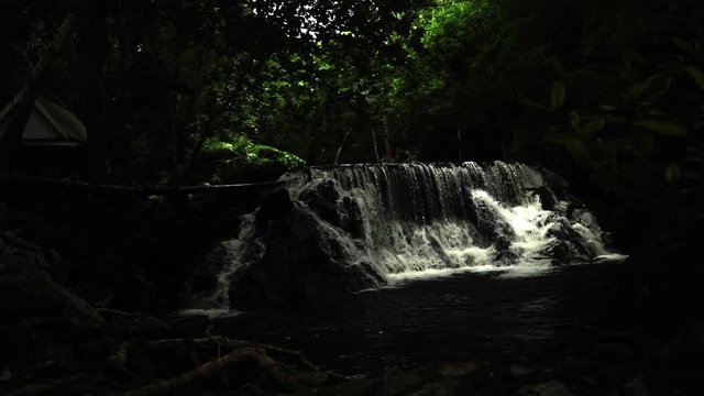 Looking at the waterfall in Thailand. (slow motion- Angle 007)