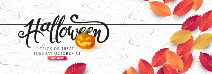 Happy Halloween banners party invitation background.Vector illustration .