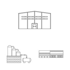 Vector illustration of manufacturing and company symbol. Collection of manufacturing and structure vector icon for stock.