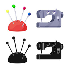 Vector illustration of craft and handcraft sign. Set of craft and industry stock vector illustration.