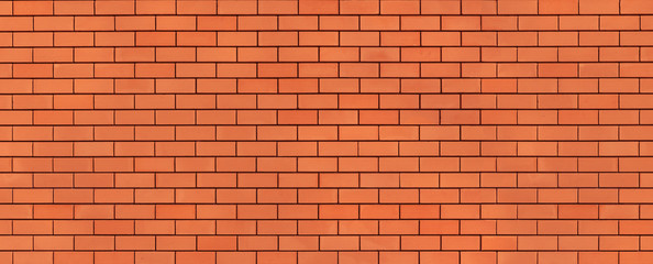 Panoramic red brick wall pattern