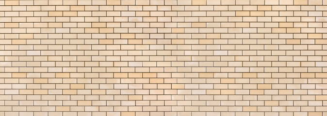 Panoramic light brick wall pattern
