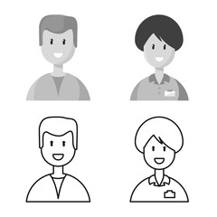 Vector design of medical and clinic sign. Set of medical and profession vector icon for stock.