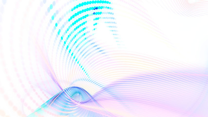 Abstract background element. Fractal graphics series. Composition of glowing lines and mosaic halftone effects. Wide format high resolution image. 3d illustration