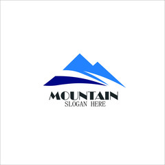 Mountains logo design template. Vector illustration