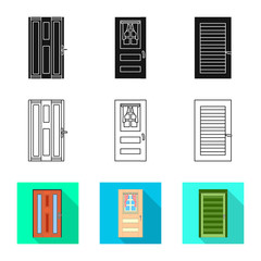 Vector illustration of architecture and modern sign. Collection of architecture and construction vector icon for stock.