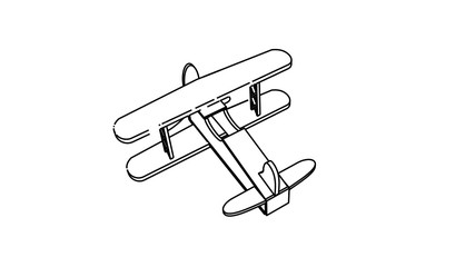 coloring page of the flying aeroplane