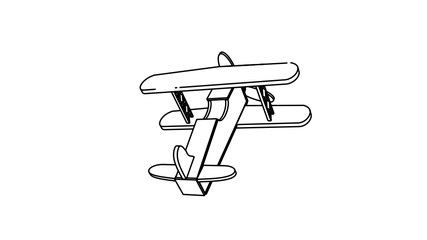 coloring page of the flying aeroplane