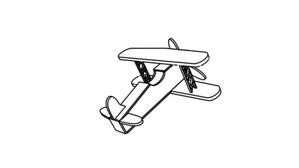 coloring page of the flying aeroplane