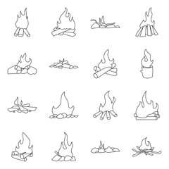 Vector illustration of hot and camp icon. Collection of hot and outdoor stock vector illustration.