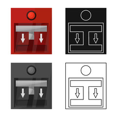 Vector illustration of alarm and emergency icon. Collection of alarm and box vector icon for stock.