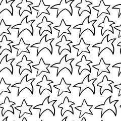 Scandinavian abstract pattern with stars for creative design - web, print, textile. Vector illustration