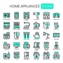 Home Appliances , Thin Line and Pixel Perfect Icons.