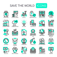 Save The World , Thin Line and Pixel Perfect Icons