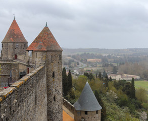 Historic castle of Carcassonne in France